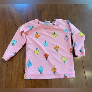 Hanna Andersson Pink Floral Rash Guard Swim Top Size 80cm 18-24 Months